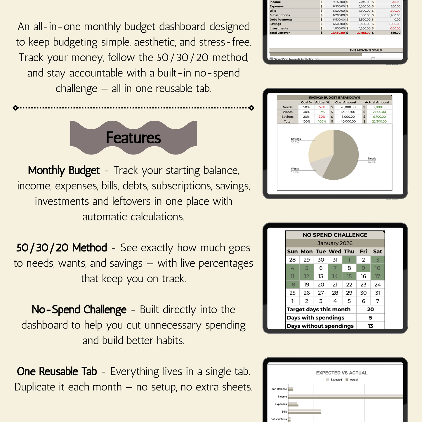 Monthly Budget Tracker