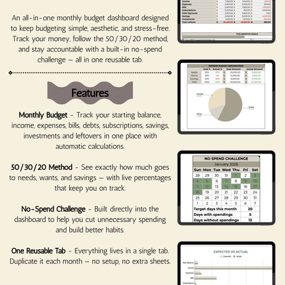Monthly Budget Tracker