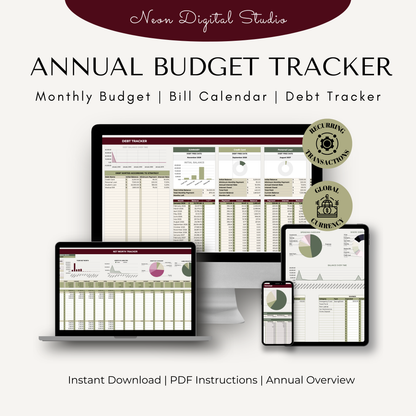 Ultimate Annual Budget Spreadsheet Google Sheets
